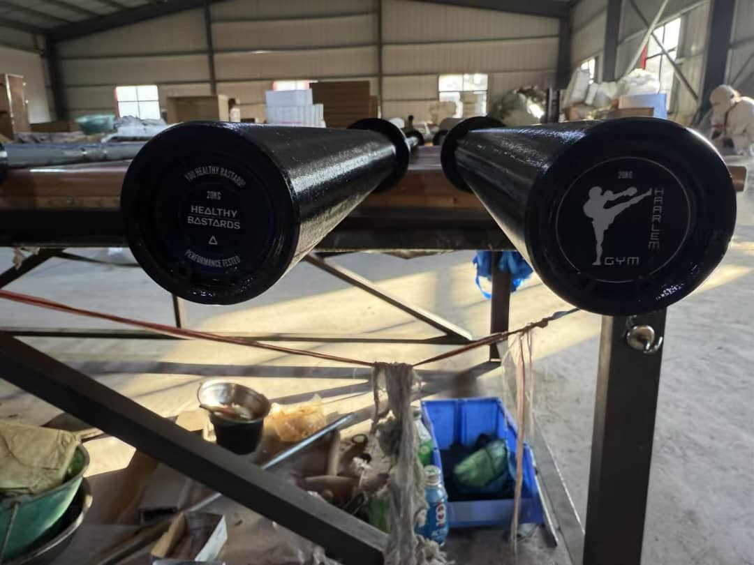 Haarlem Gym — Barbell · endcap logo
